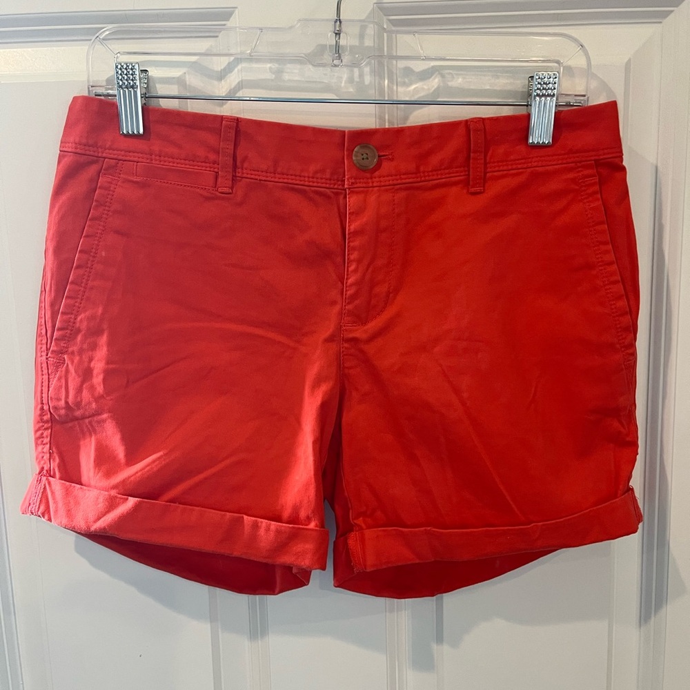Banana Republic Red-Orange Chino Shorts Size 6